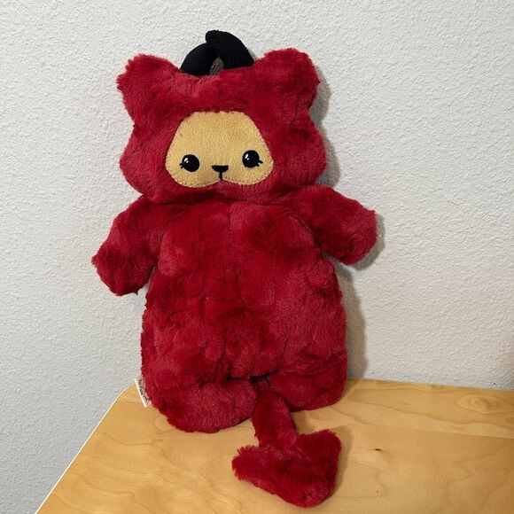 Handmade Lala Dollies Plush Red Devil Horns Soft - Picture 1 of 4